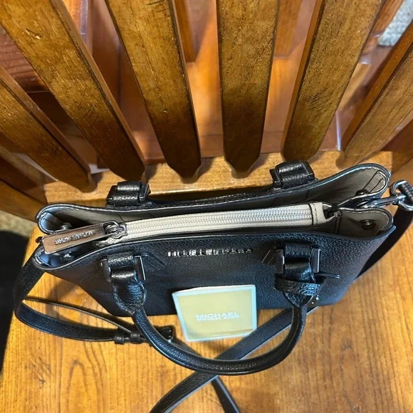 Michael Kors Black Adele Crossbody Bag with Silver Hardware EUC!! - Picture 6 of 16